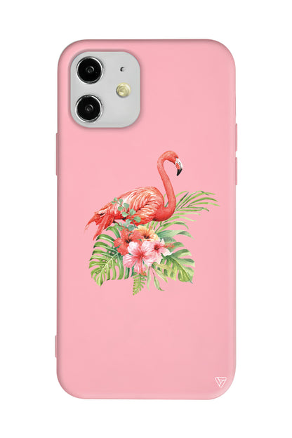 Flamingo Lansman Model İçi Kadife Silikon Telefon Kılıfı