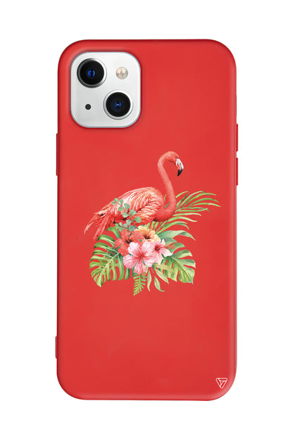 Flamingo Lansman Model İçi Kadife Silikon Telefon Kılıfı – Plus Serisine Özel