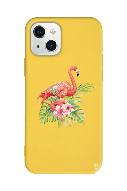 Flamingo Lansman Model İçi Kadife Silikon Telefon Kılıfı