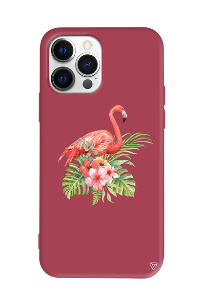 Flamingo Lansman Model İçi Kadife Silikon Telefon Kılıfı