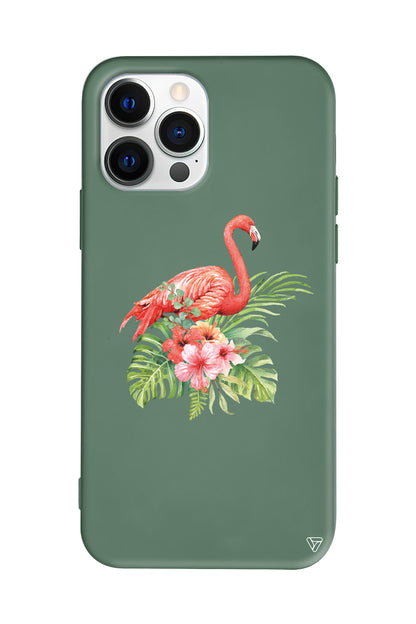 Flamingo Lansman Model İçi Kadife Silikon Telefon Kılıfı