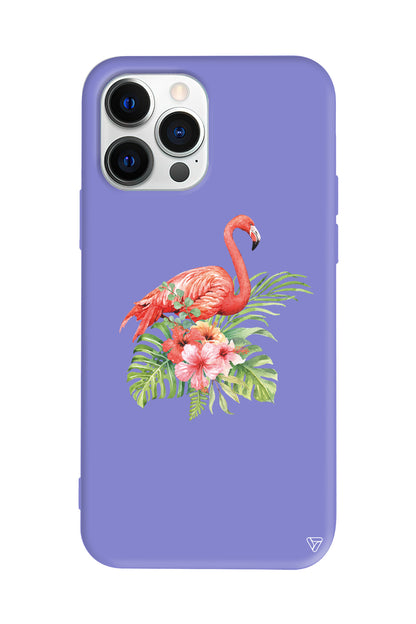 Flamingo Lansman Model İçi Kadife Silikon Telefon Kılıfı