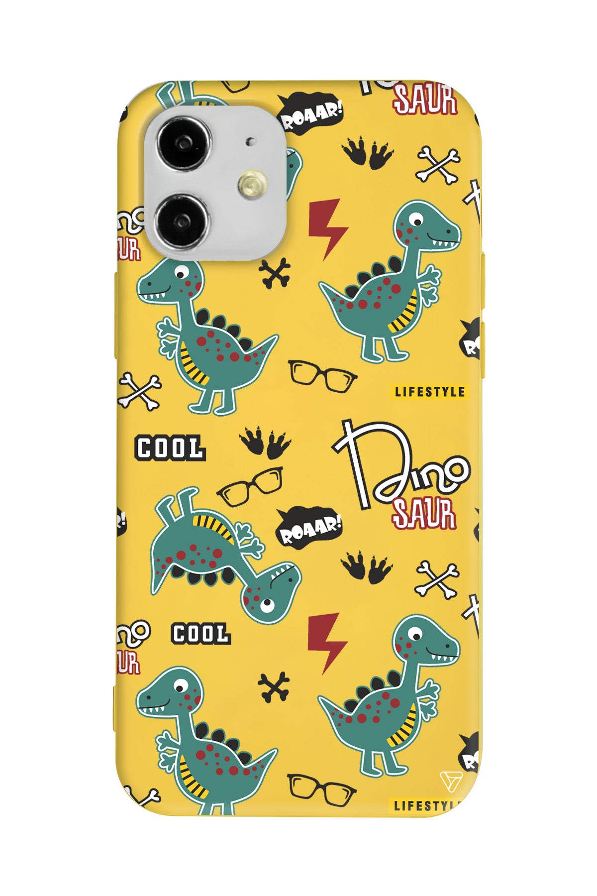 Cool Dino Lansman Model İçi Kadife Silikon Telefon Kılıfı