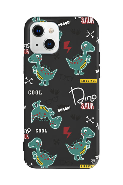 Cool Dino Lansman Model İçi Kadife Silikon Telefon Kılıfı – Plus Serisine Özel