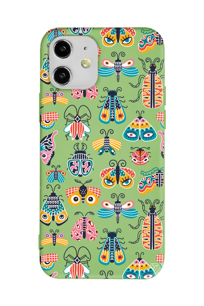 Renkli Kanatlar Lansman Model İçi Kadife Silikon Telefon Kılıfı