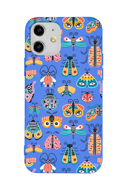 Renkli Kanatlar Lansman Model İçi Kadife Silikon Telefon Kılıfı