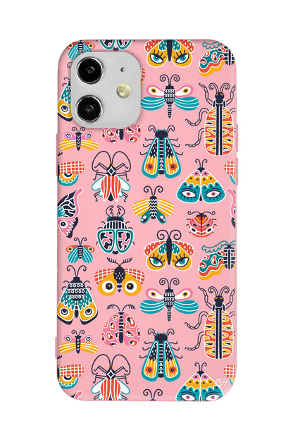 Renkli Kanatlar Lansman Model İçi Kadife Silikon Telefon Kılıfı