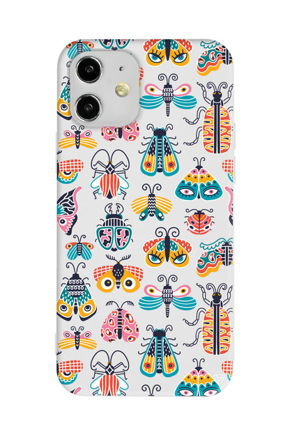 Renkli Kanatlar Lansman Model İçi Kadife Silikon Telefon Kılıfı