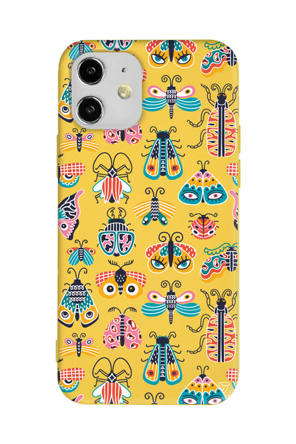 Renkli Kanatlar Lansman Model İçi Kadife Silikon Telefon Kılıfı