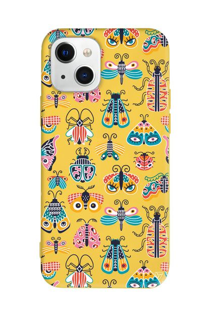 Renkli Kanatlar Lansman Model İçi Kadife Silikon Telefon Kılıfı