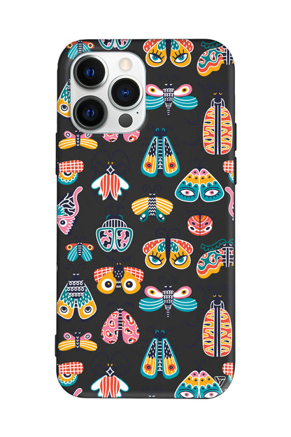 Renkli Kanatlar Lansman Model İçi Kadife Silikon Telefon Kılıfı