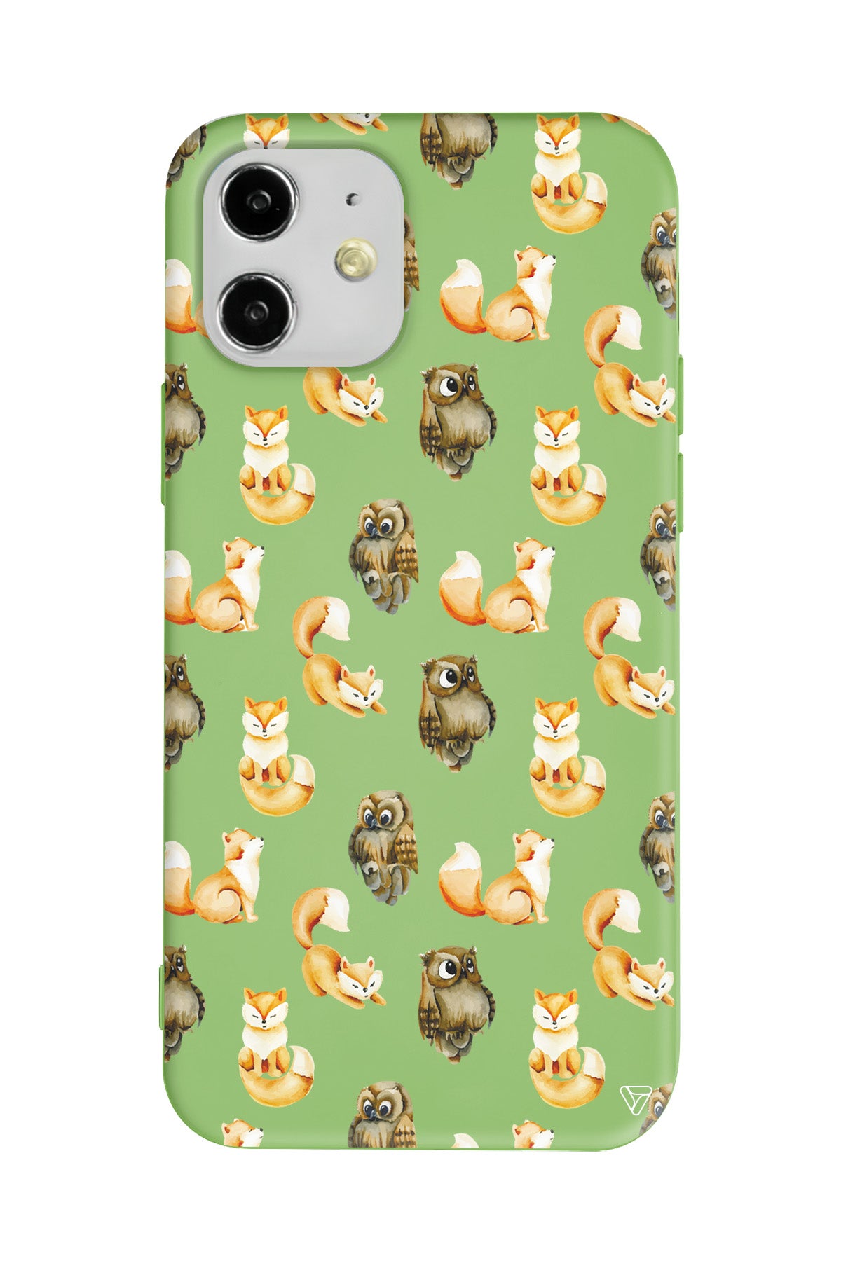 Baykus ve Tilki Lansman Model İçi Kadife Silikon Telefon Kılıfı