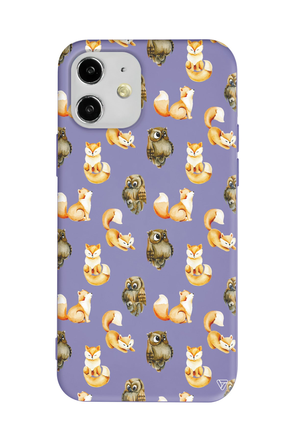 Baykus ve Tilki Lansman Model İçi Kadife Silikon Telefon Kılıfı