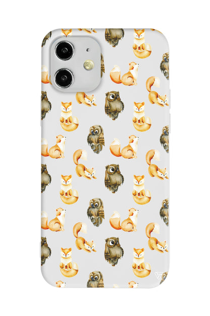 Baykus ve Tilki Lansman Model İçi Kadife Silikon Telefon Kılıfı