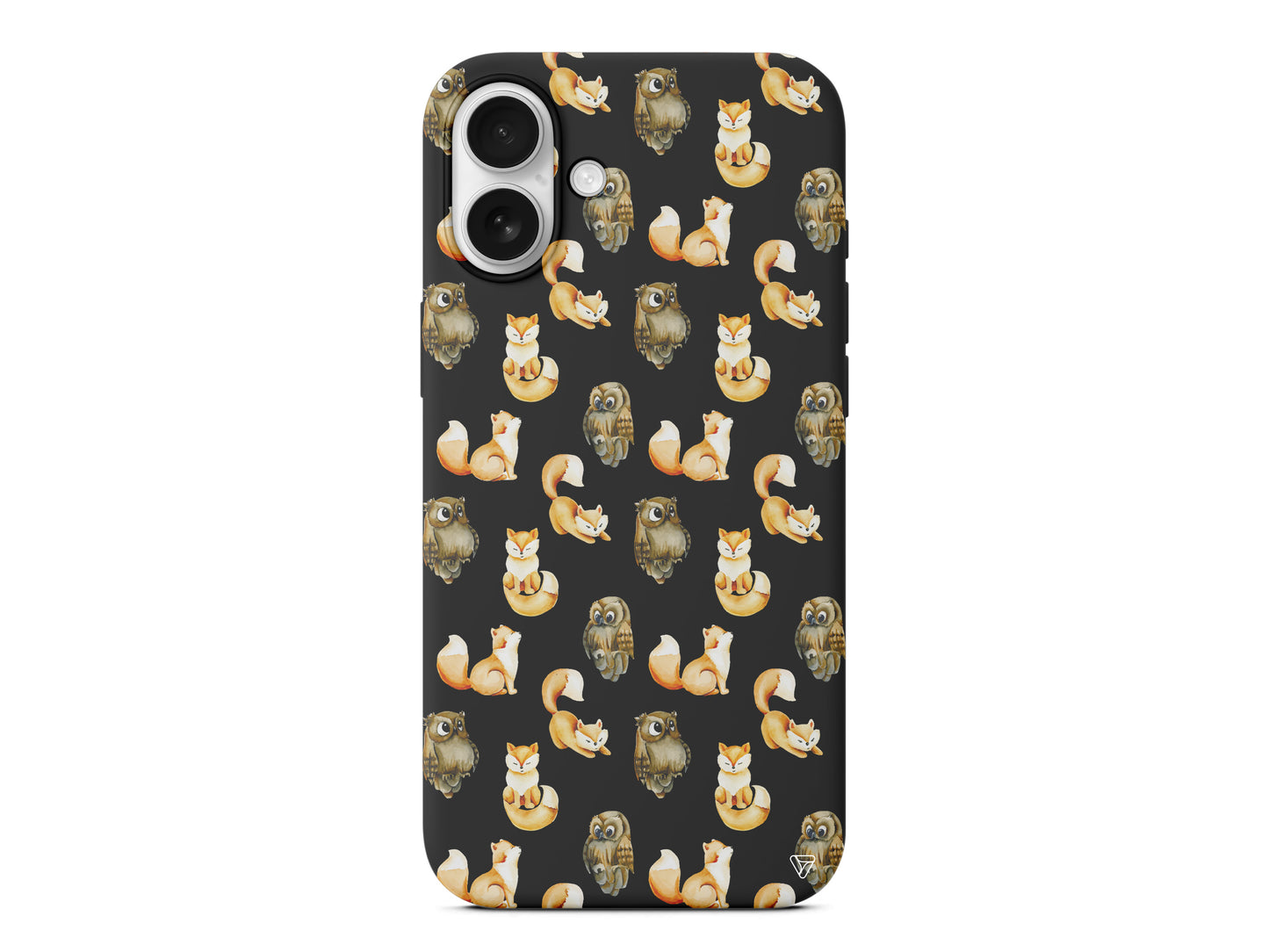 Baykus ve Tilki Lansman Model İçi Kadife Silikon Telefon Kılıfı