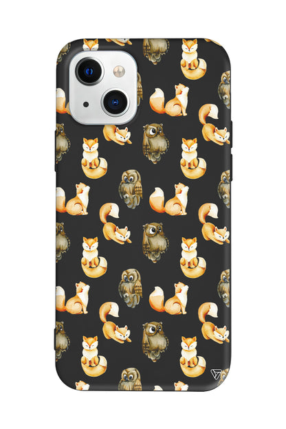 Baykus ve Tilki Lansman Model İçi Kadife Silikon Telefon Kılıfı – Plus Serisine Özel