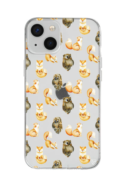 Baykus ve Tilki Lansman Model İçi Kadife Silikon Telefon Kılıfı