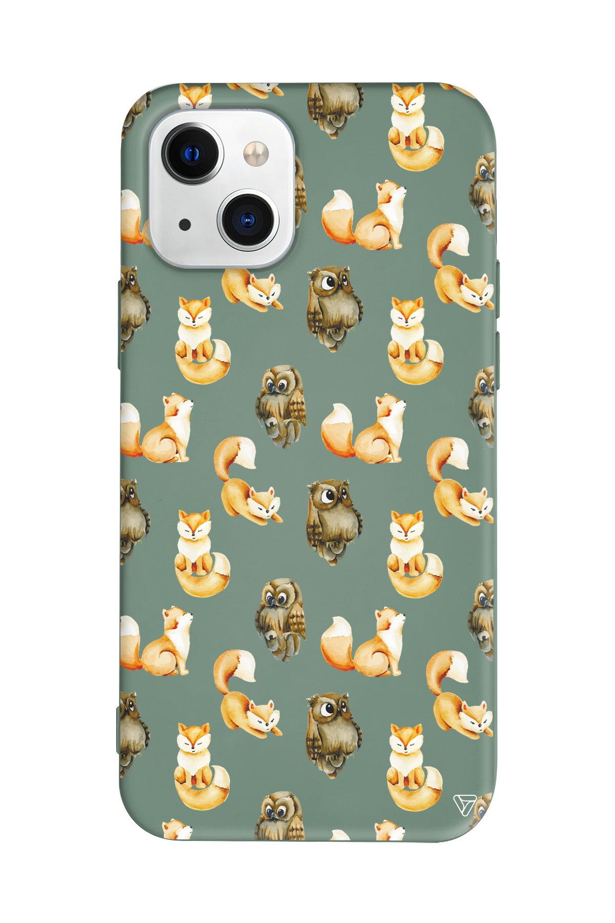 Baykus ve Tilki Lansman Model İçi Kadife Silikon Telefon Kılıfı