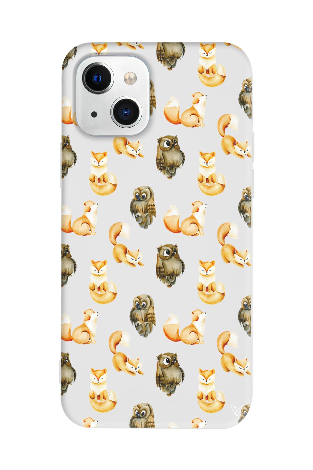 Baykus ve Tilki Lansman Model İçi Kadife Silikon Telefon Kılıfı