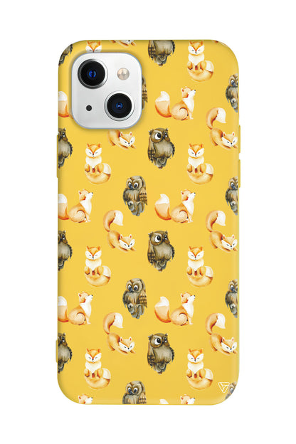 Baykus ve Tilki Lansman Model İçi Kadife Silikon Telefon Kılıfı – Plus Serisine Özel