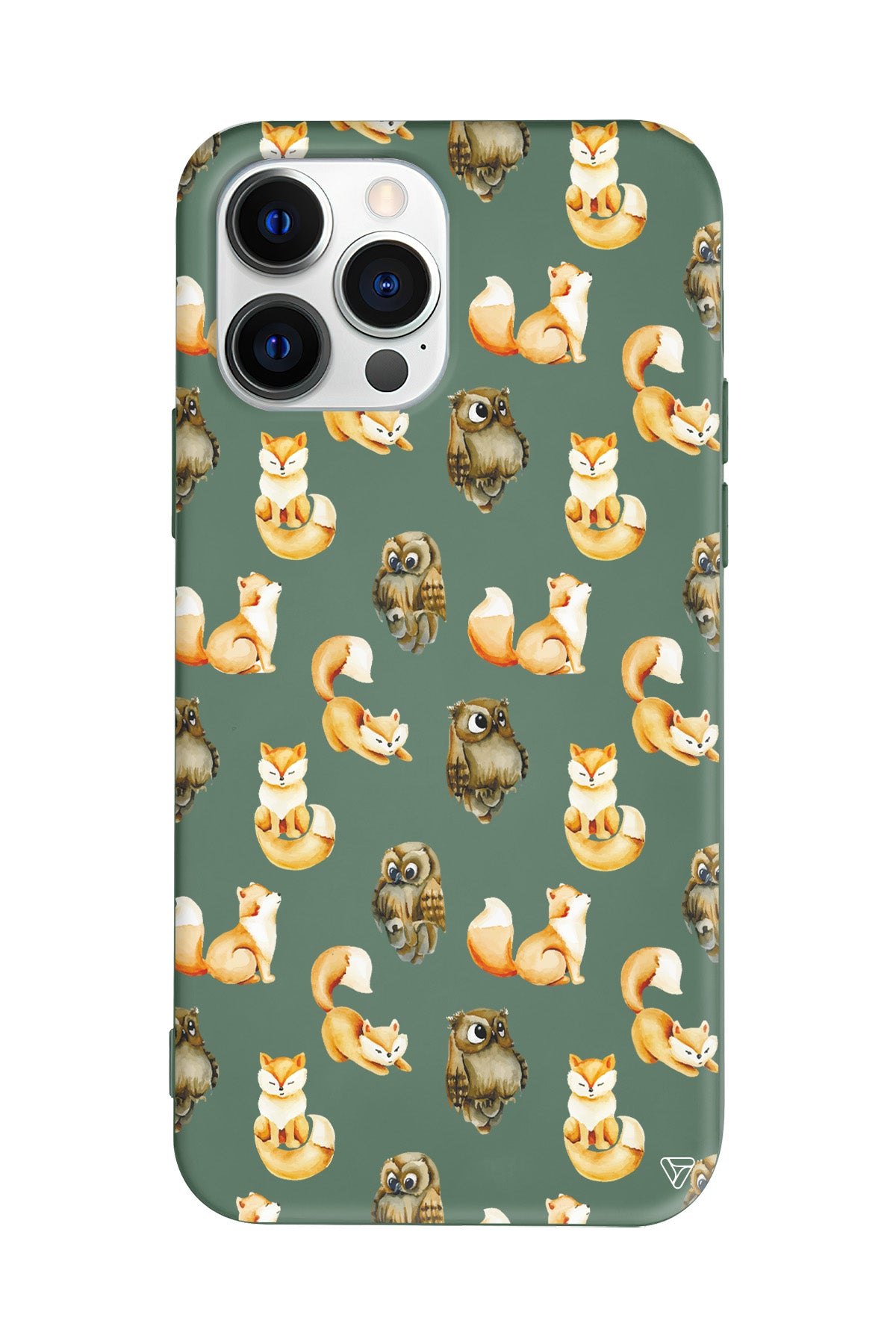 Baykus ve Tilki Lansman Model İçi Kadife Silikon Telefon Kılıfı