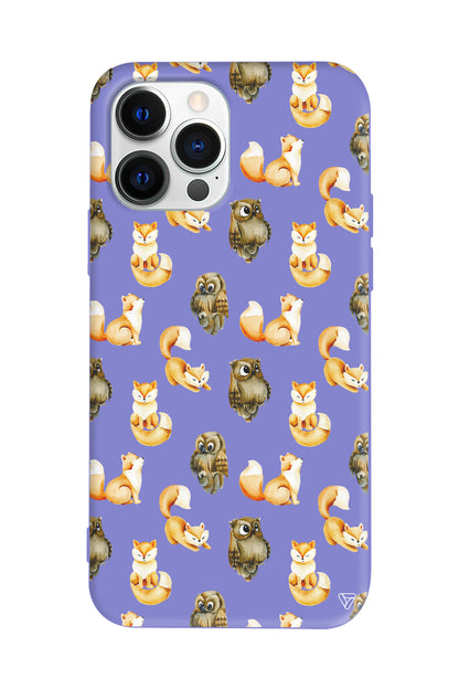 Baykus ve Tilki Lansman Model İçi Kadife Silikon Telefon Kılıfı