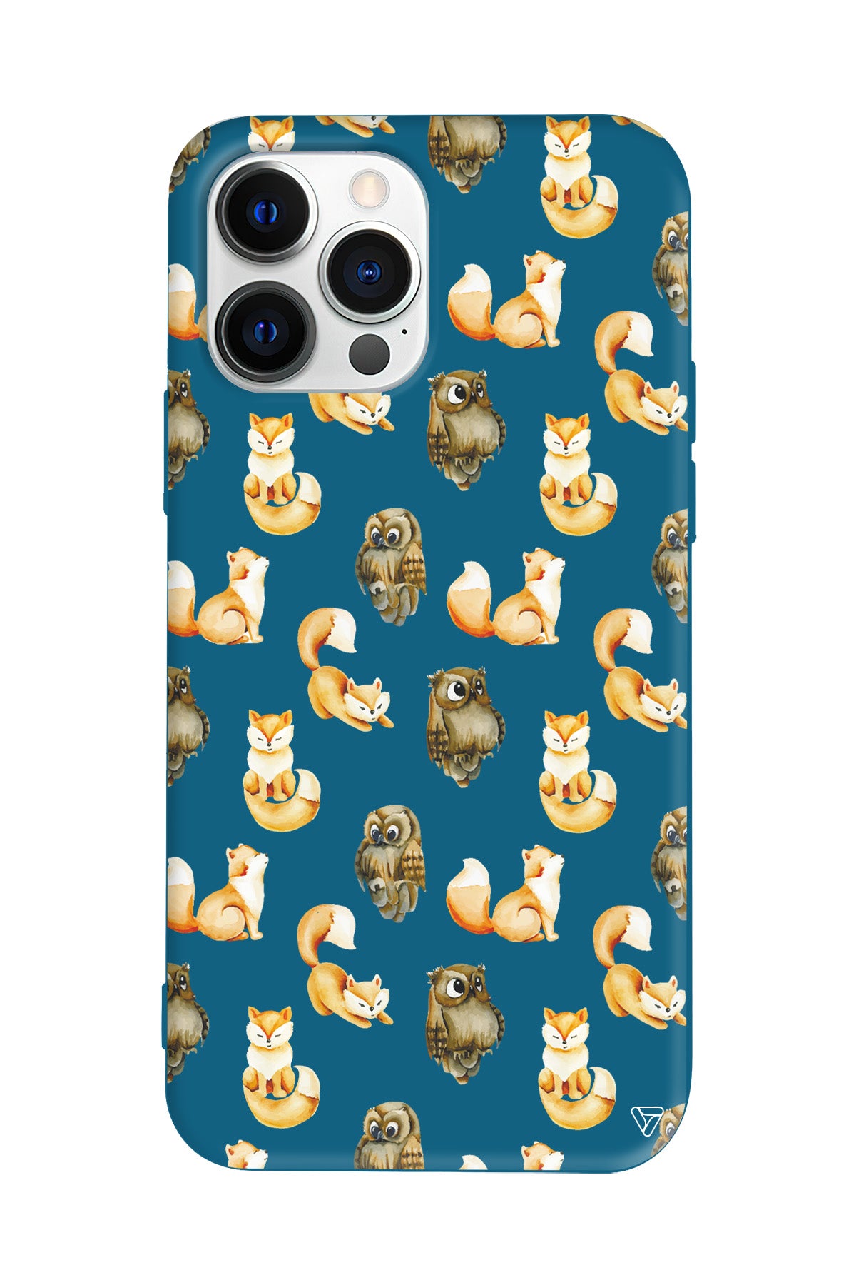 Baykus ve Tilki Lansman Model İçi Kadife Silikon Telefon Kılıfı