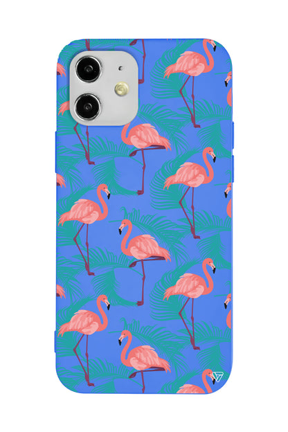 Yaz Flamingolari Lansman Model İçi Kadife Silikon Telefon Kılıfı