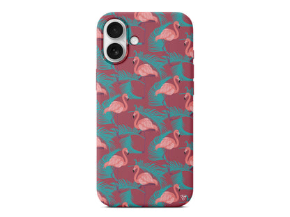 Yaz Flamingolari Lansman Model İçi Kadife Silikon Telefon Kılıfı