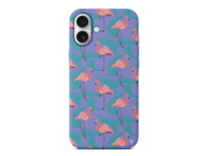 Yaz Flamingolari Lansman Model İçi Kadife Silikon Telefon Kılıfı – Plus Serisine Özel