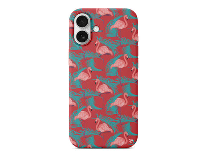 Yaz Flamingolari Lansman Model İçi Kadife Silikon Telefon Kılıfı – Plus Serisine Özel