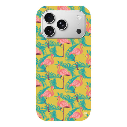 Yaz Flamingolari Lansman Model İçi Kadife Silikon Telefon Kılıfı