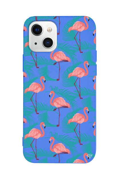 Yaz Flamingolari Lansman Model İçi Kadife Silikon Telefon Kılıfı – Plus Serisine Özel