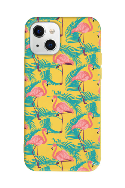 Yaz Flamingolari Lansman Model İçi Kadife Silikon Telefon Kılıfı – Plus Serisine Özel