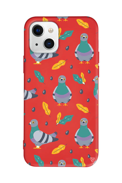 Guvercin Lansman Model İçi Kadife Silikon Telefon Kılıfı – Plus Serisine Özel