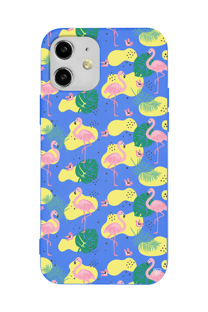 Yaz Flamingolari 2 Lansman Model İçi Kadife Silikon Telefon Kılıfı