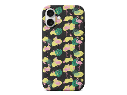 Yaz Flamingolari 2 Lansman Model İçi Kadife Silikon Telefon Kılıfı