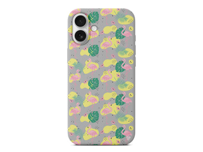 Yaz Flamingolari 2 Lansman Model İçi Kadife Silikon Telefon Kılıfı – Plus Serisine Özel