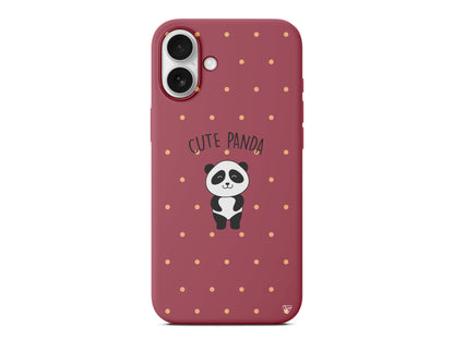 Cute Panda Lansman Model İçi Kadife Silikon Telefon Kılıfı