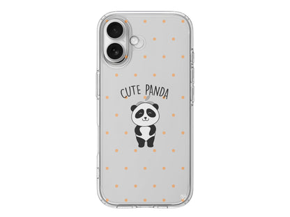 Cute Panda Lansman Model İçi Kadife Silikon Telefon Kılıfı
