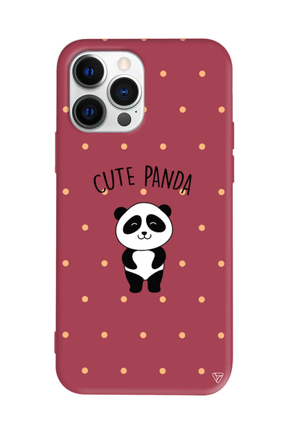 Cute Panda Lansman Model İçi Kadife Silikon Telefon Kılıfı