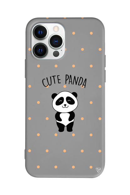 Cute Panda Lansman Model İçi Kadife Silikon Telefon Kılıfı