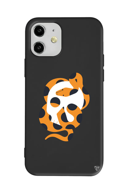 Turuncu Yilan Lansman Model İçi Kadife Silikon Telefon Kılıfı