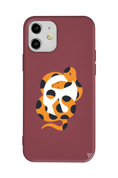 Turuncu Yilan Lansman Model İçi Kadife Silikon Telefon Kılıfı