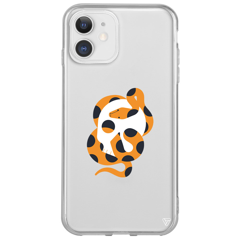 Turuncu Yilan Lansman Model İçi Kadife Silikon Telefon Kılıfı