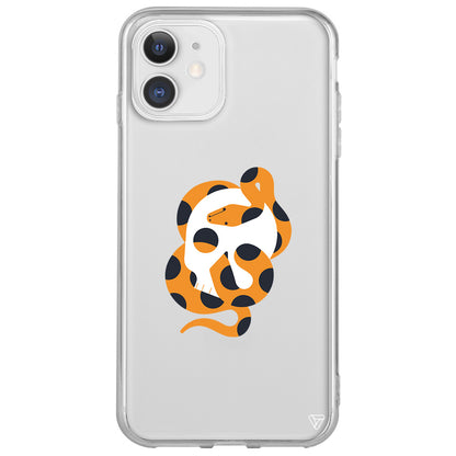 Turuncu Yilan Lansman Model İçi Kadife Silikon Telefon Kılıfı