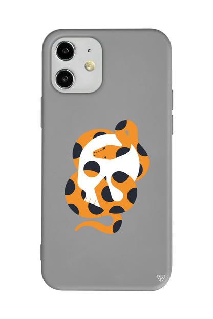 Turuncu Yilan Lansman Model İçi Kadife Silikon Telefon Kılıfı