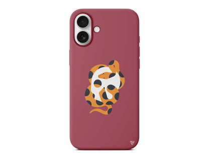 Turuncu Yilan Lansman Model İçi Kadife Silikon Telefon Kılıfı