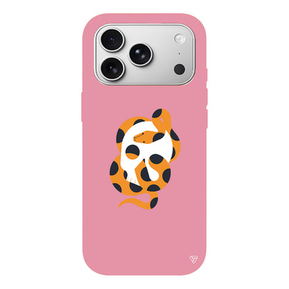 Turuncu Yilan Lansman Model İçi Kadife Silikon Telefon Kılıfı