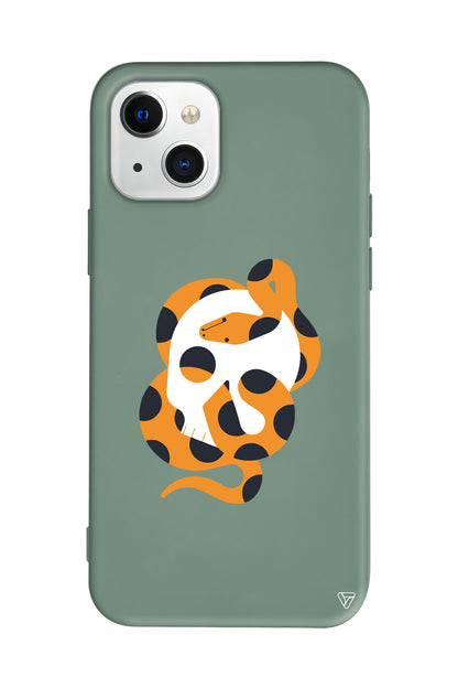 Turuncu Yilan Lansman Model İçi Kadife Silikon Telefon Kılıfı